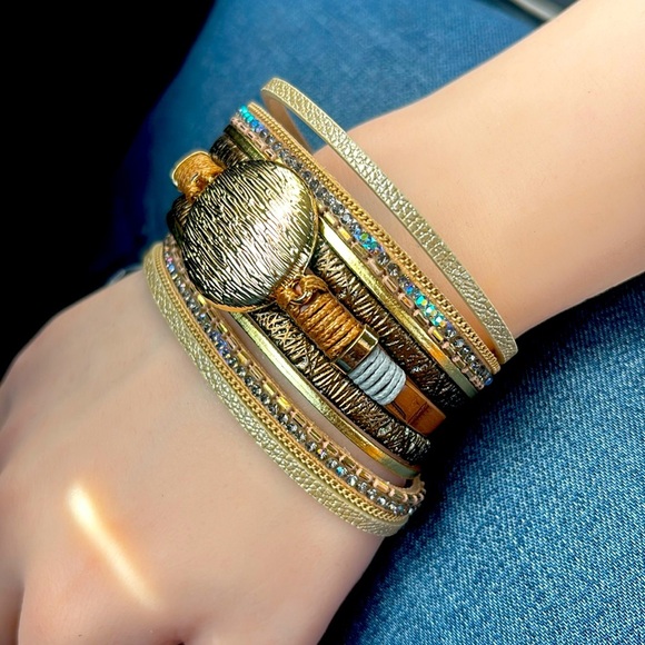 Saachi OPTICAL LEATHER BRACELET - Picture 1 of 6